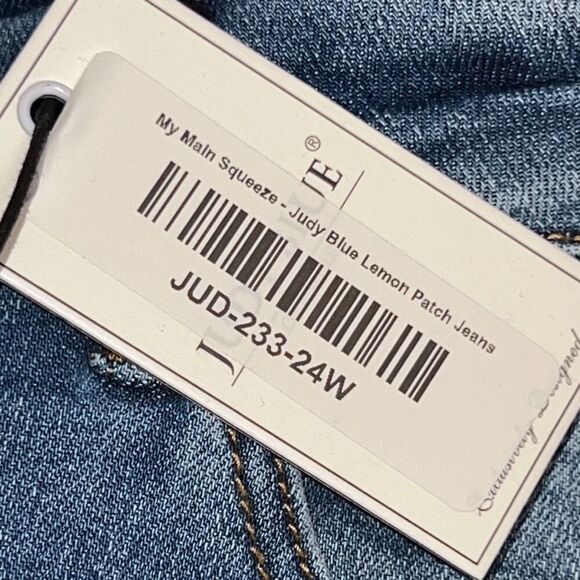 NWT Plus Size Judy Blue High Waist Lemon Patch Skinny Fit Jeans Size 22W #206 - Picture 6 of 14